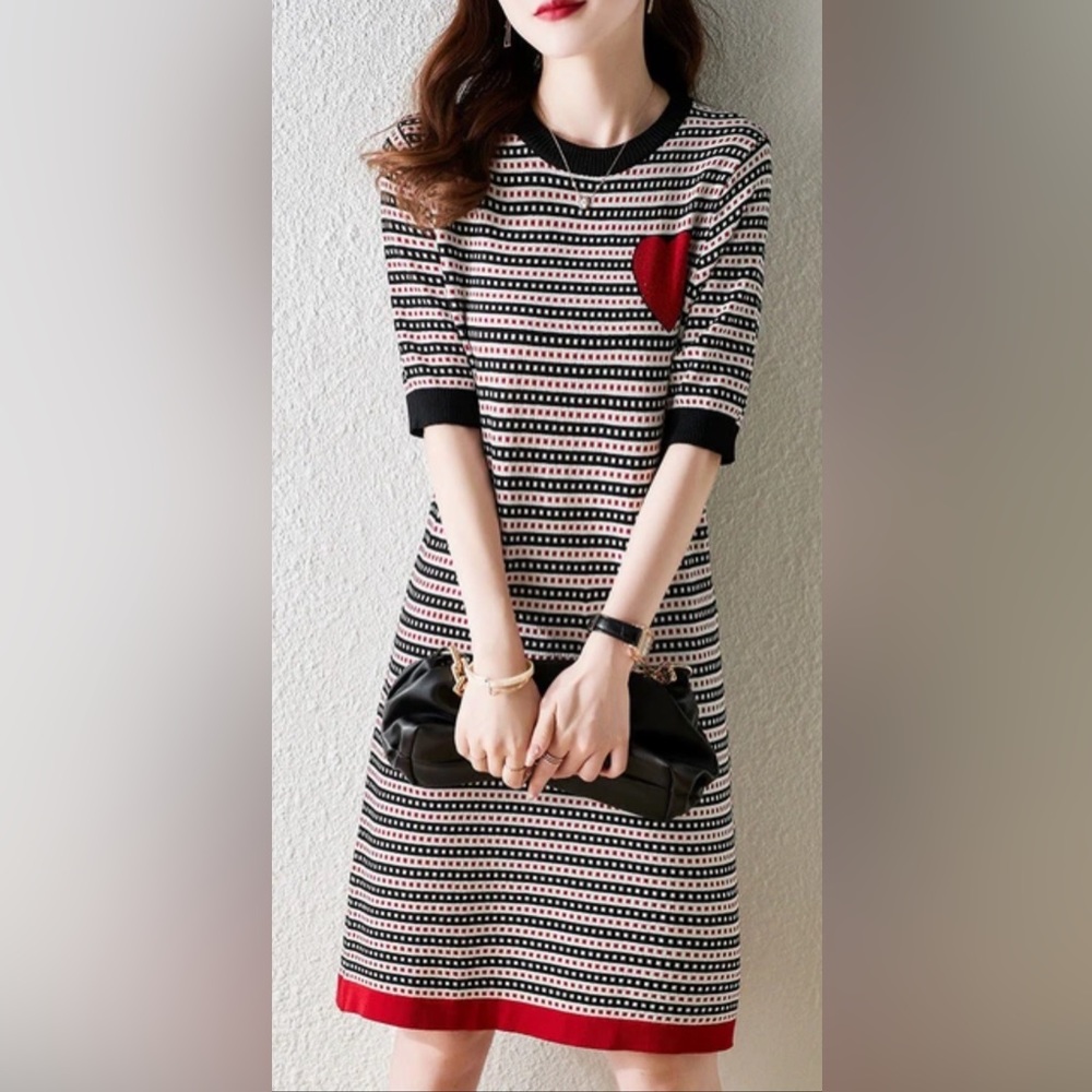 HARAJUKU SHORT SLEEVE SWEAT JUMPER KAWAII LOVE HOT DRILLING DIAMOND DRESS